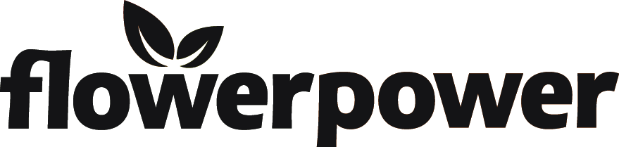 flower power black logo